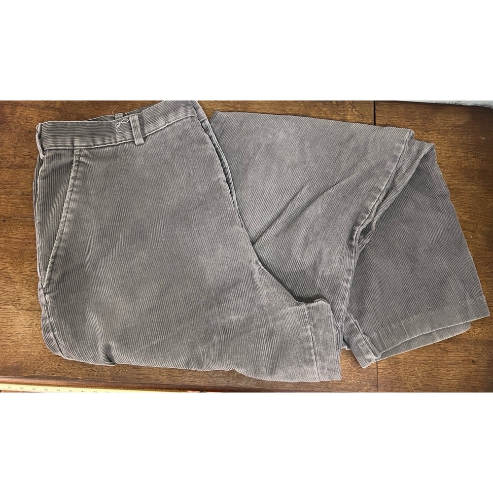 Y2K Haggar Jeans Men's 34x30 Corduroy Stripe Grey Business Office Casual
